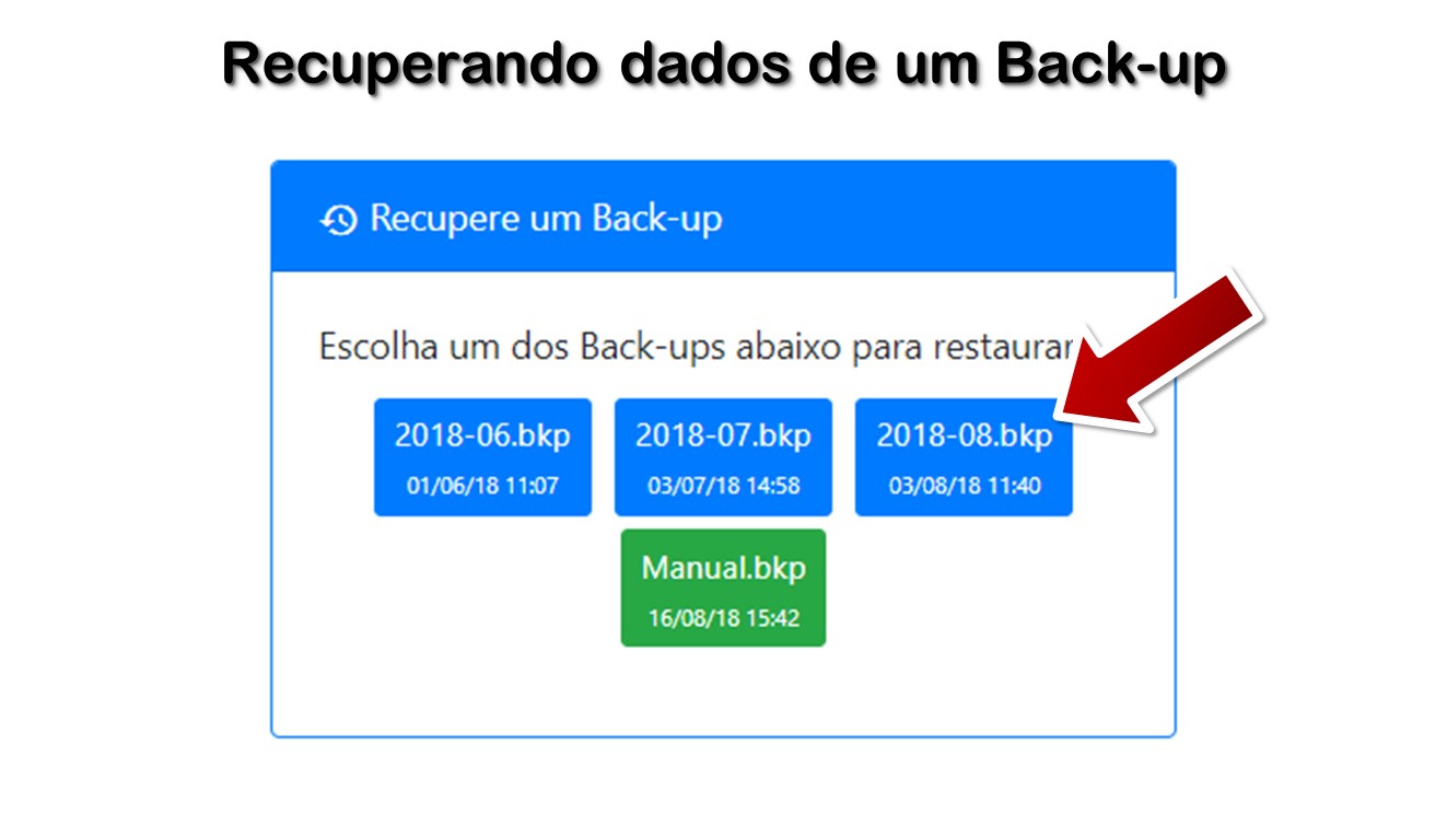 Recuperando dados de um Back-up