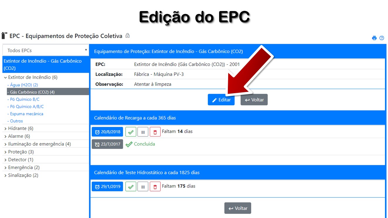 Edição do EPC