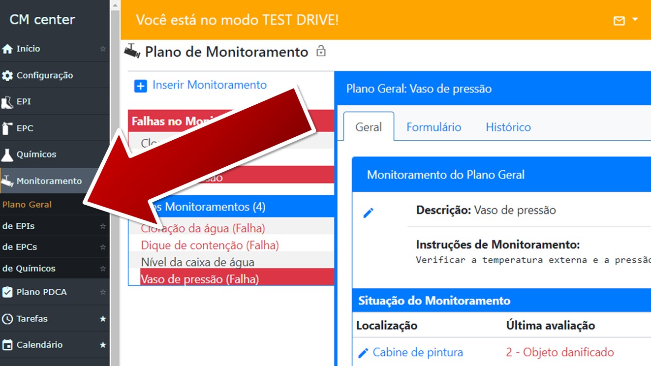 Acesso aos Plano de Monitoramento Geral