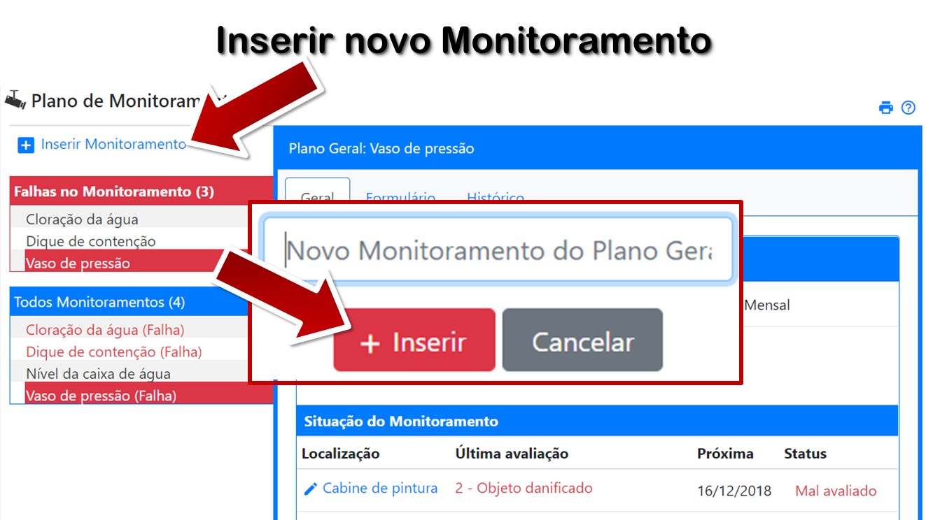 Inserir novo Monitoramento