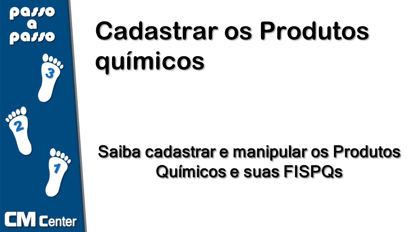 Cadastrar os Produtos químicos
