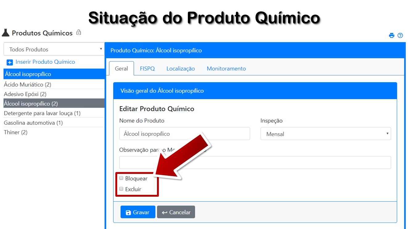 Situação do Produto Químico