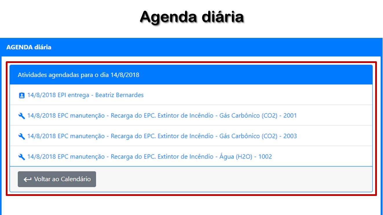 Agenda diária
