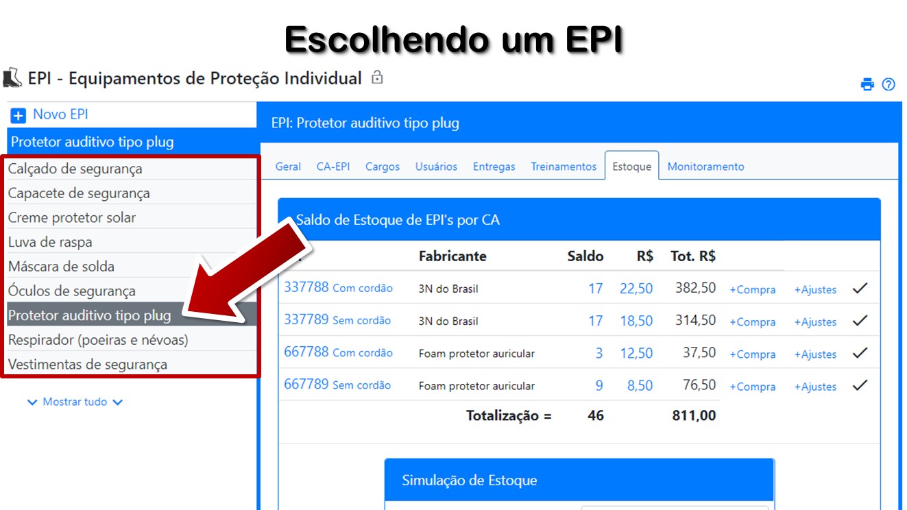 Escolhendo um EPI