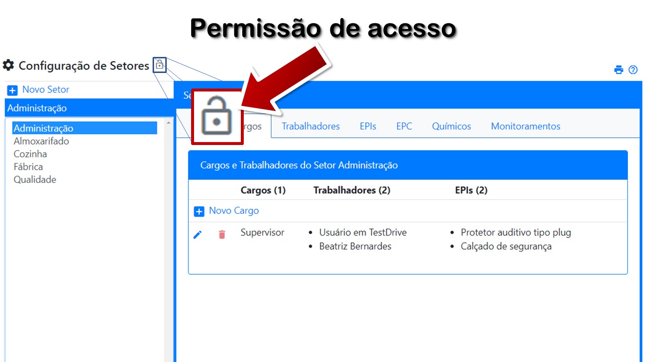 Permissão de acesso