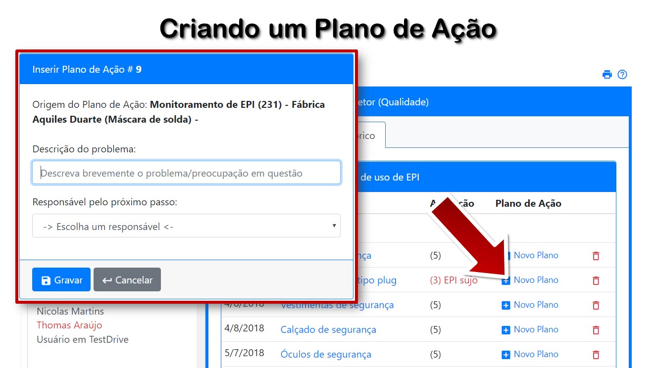 Criando um Plano de Ação