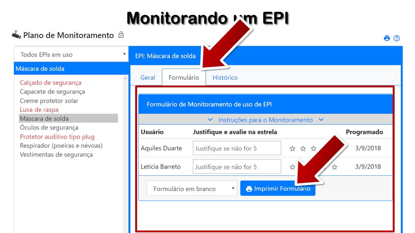 Monitorando um EPI