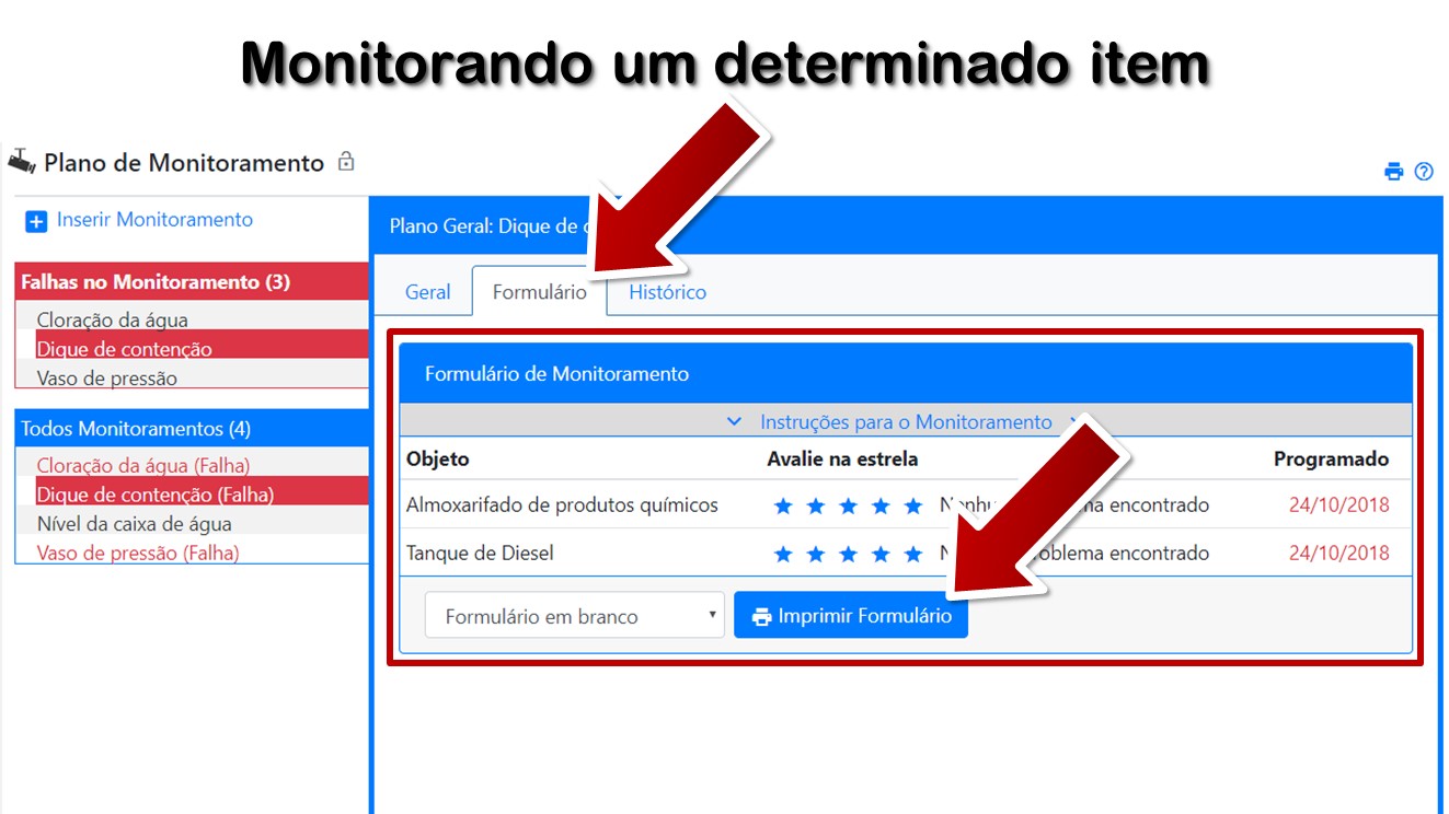 Monitorando um determinado item